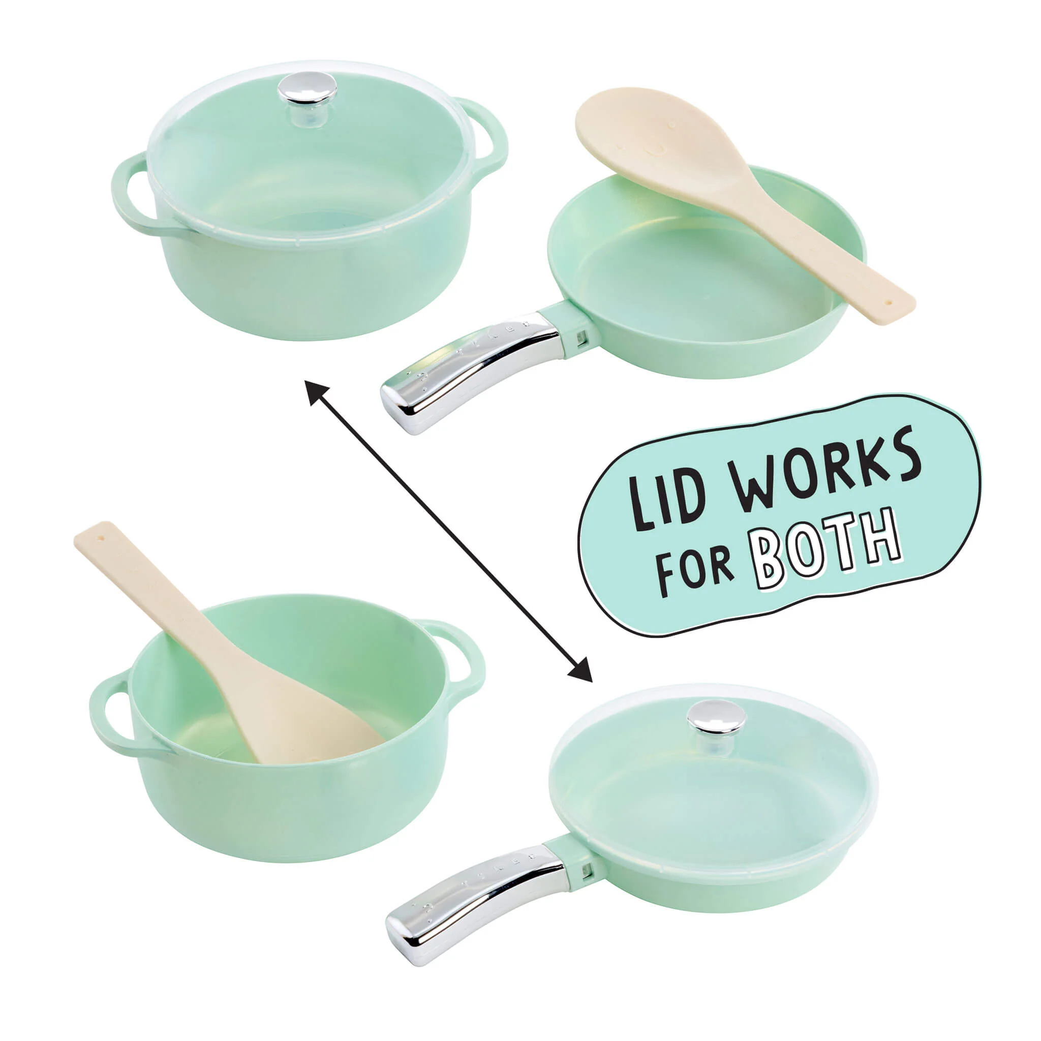 Little Tikes Sea Foam – Sweet Spaces Pots & Pans Set - Image 3