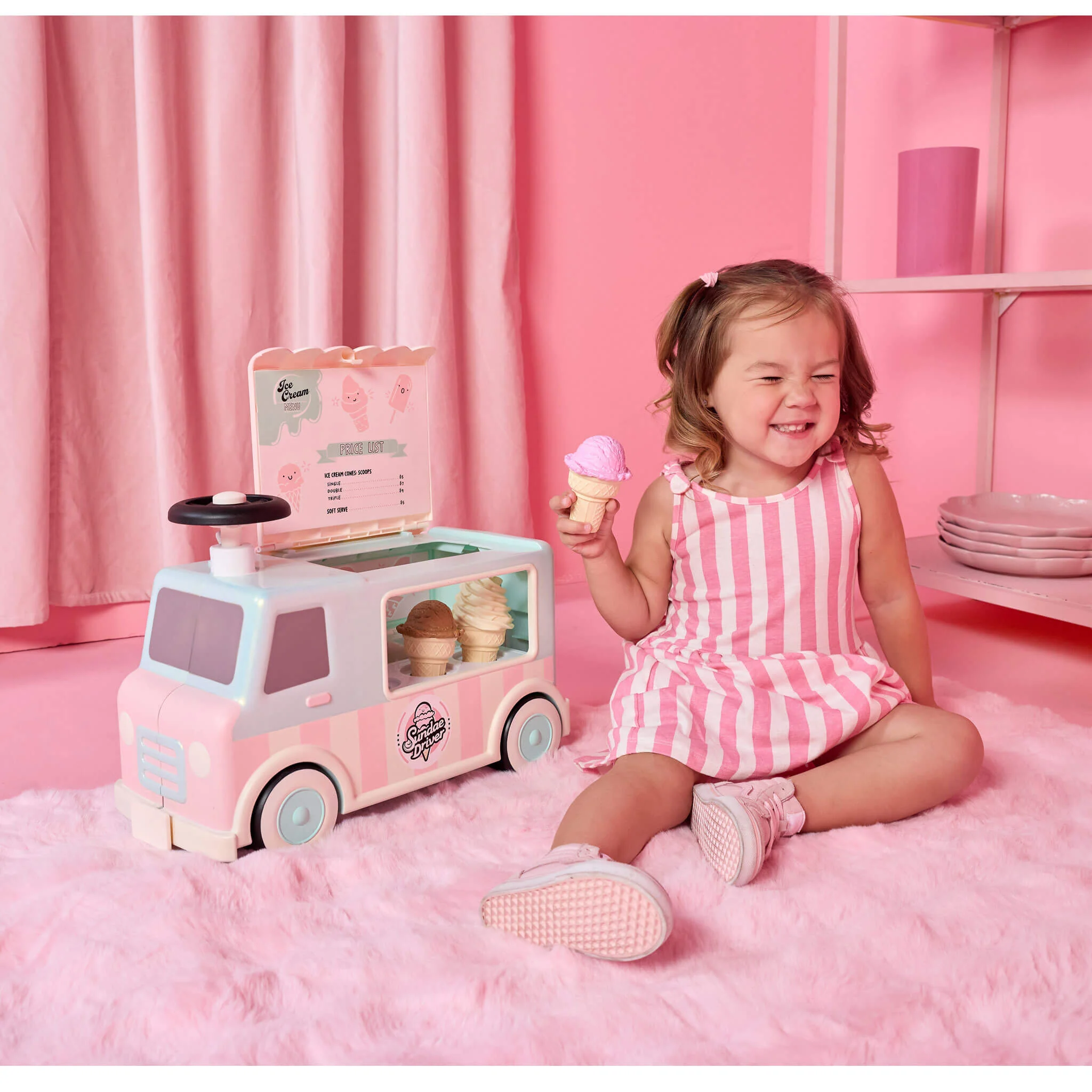 Little Tikes Sweet Spaces Ice Cream Scoot N' Serve Ride-On - Image 4