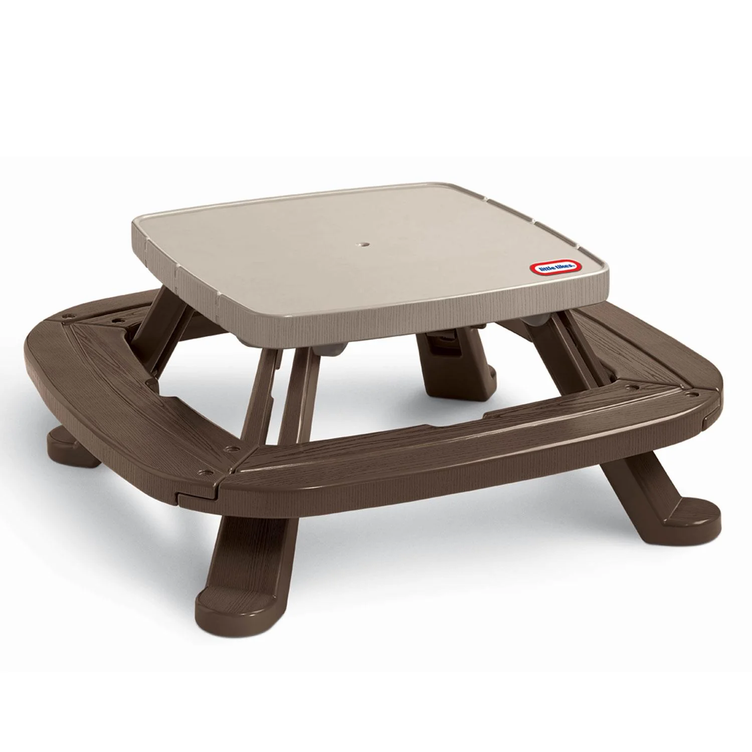 Little Tikes Fold 'n Store Picnic Table with Market Umbrella - Image 3